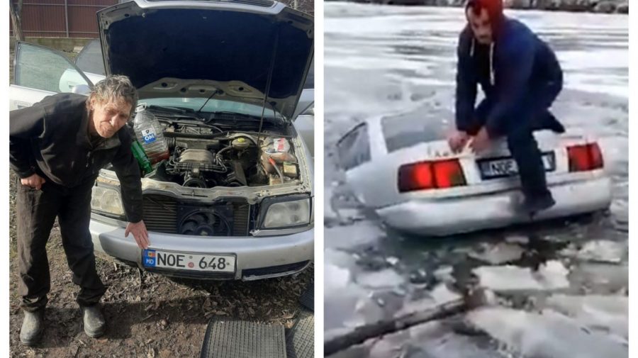 Submarinul nu se vinde! Ce spune șoferul care și-a înecat mașina în iaz de Bobotează după anunțul despre vânzarea ei.
