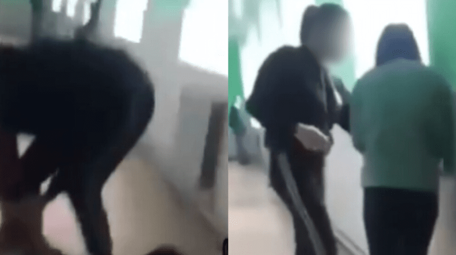 VIDEO şocant de la Floreşti: Adolescentă, trântită la podea şi bătută cu pumnii de o colegă, chiar pe holul şcolii