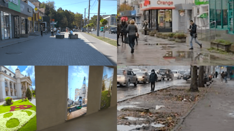 Lucrările de pe strada Calea Ieșilor din capitală, ilustrate printr-un video cu imagini din diferiți ani