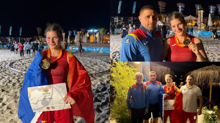 Aur pentru Moldova! Alexandra Moisei a câștigat titlul mondial la lupte pe plajă