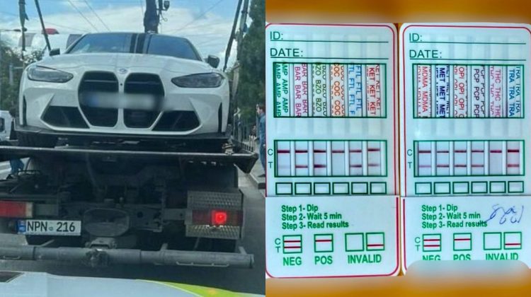 Șoferiță drogată, prinsă la volanul unui BMW în Chișinău