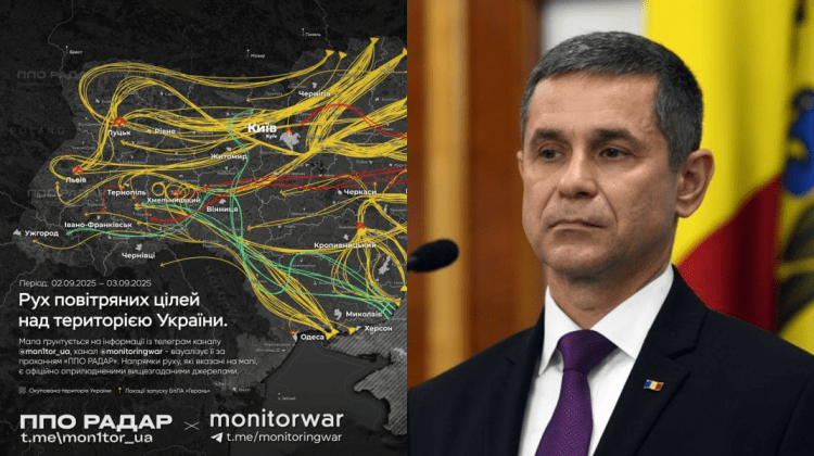 VIDEO Ministrul Apărării comentează dacă drona rusească ar fi traversat noaptea trecută spațiul aerian al R. Moldova