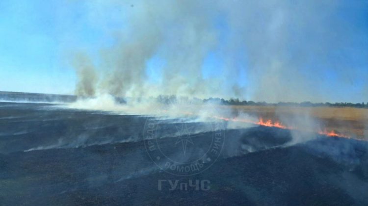 FOTO, VIDEO Flăcări uriașe în Grigoriopol. Trei incendii au mistuit 17 hectare de vegetație