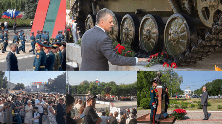 FOTO, VIDEO Drapele rusești flutură prin Tiraspol de ziua (in)dependenței. Krasnoselski: Suntem autosuficienți politic