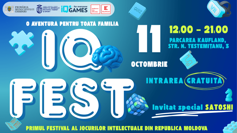 „IQ FEST” – Primul festival de jocuri intelectuale va avea loc la Chișinău