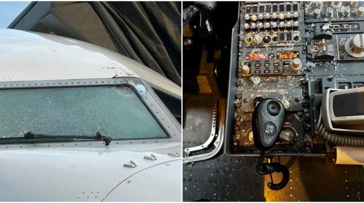 FOTO Avion Boeing, redirecționat după fisurarea parbrizului în zbor. Pilot rănit în urma impactului cu un obiect