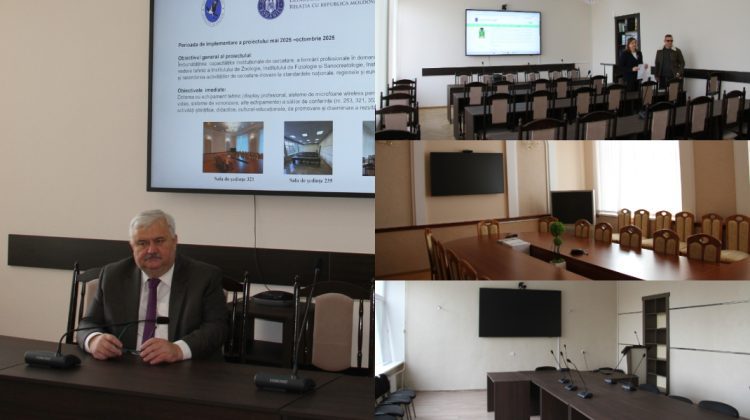 Trei săli de conferințe de la Institutul de Zoologie al USM au fost modernizate