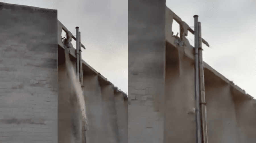 Molozul era aruncat de pe clădirea hotelului Dacia din cauza unui tub deteriorat. Un responsabil, amendat de INST