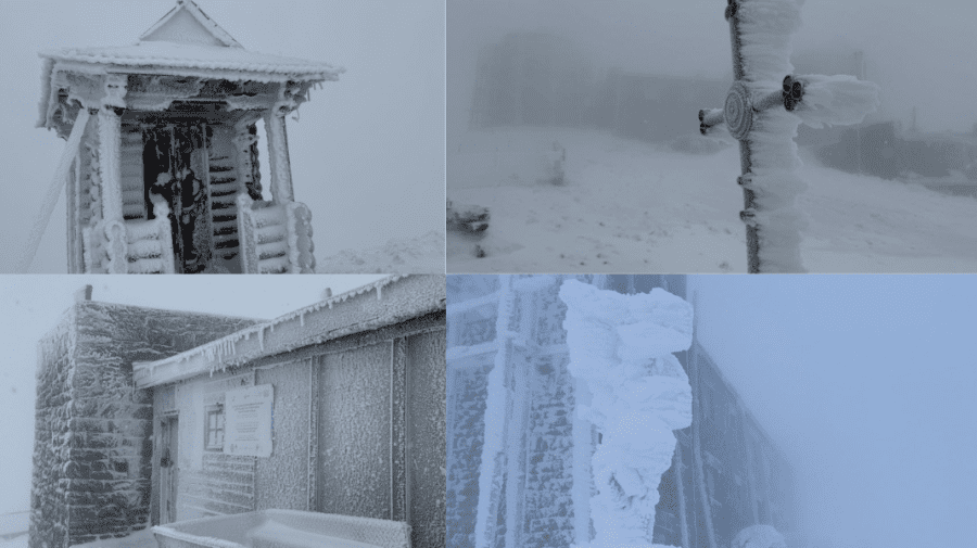 FOTO Zăpadă de jumătate de metru în Carpați! În octombrie ninge și viscolește ca de Revelion