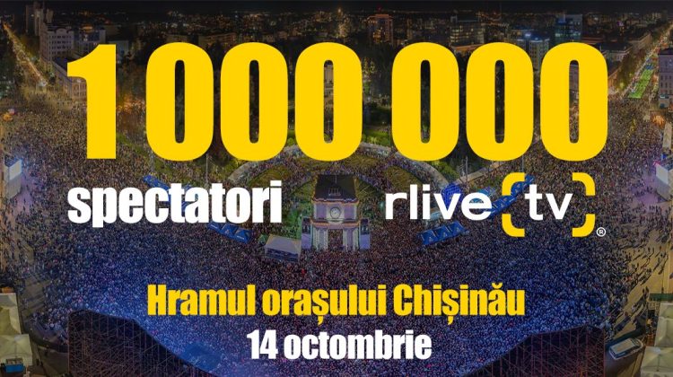 De Hramul orașului Chișinău, peste UN MILION de spectatori au fost cu ochii pe RLIVE TV