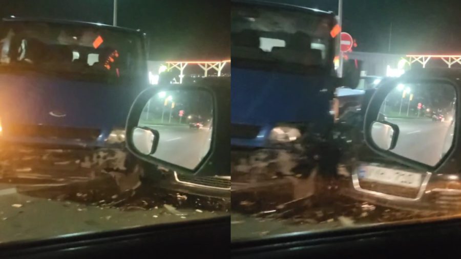 VIDEO Accident violent la Băcioi. O persoană a avut nevoie de ajutorul medicilor