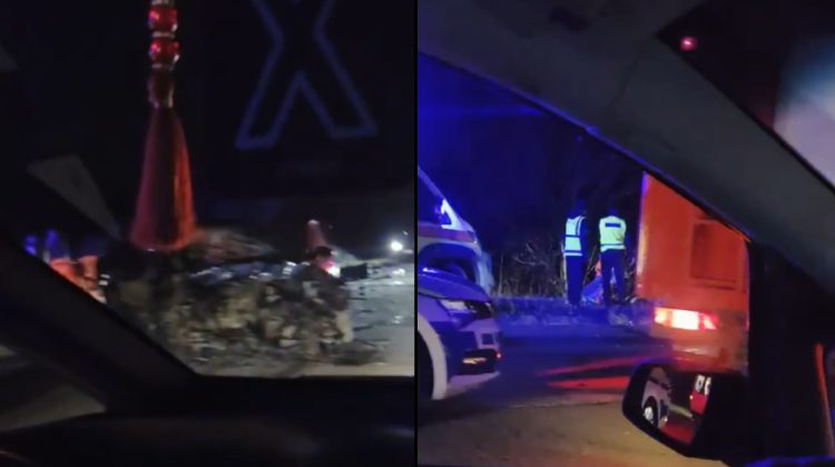 VIDEO Impact grav la Strășeni. Două persoane au murit, iar alte trei au fost duse la spital