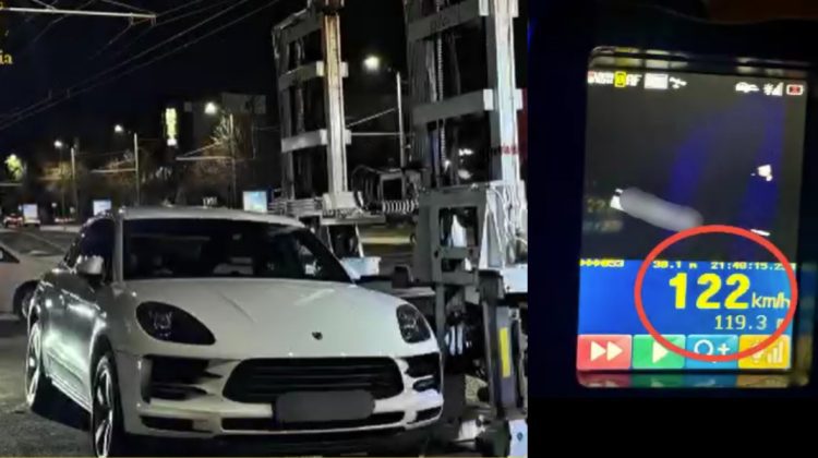 Fără permis, dar cu Porsche. Un minor de 17 ani prins cu 122 km/h pe Viaduct