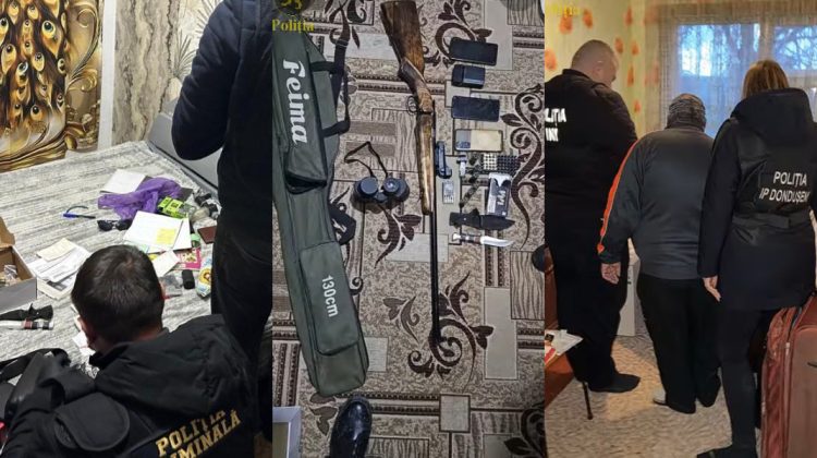 VIDEO Percheziții la Dondușeni: Doi bărbați bănuiți de trafic de persoane, puși la pământ de mascați