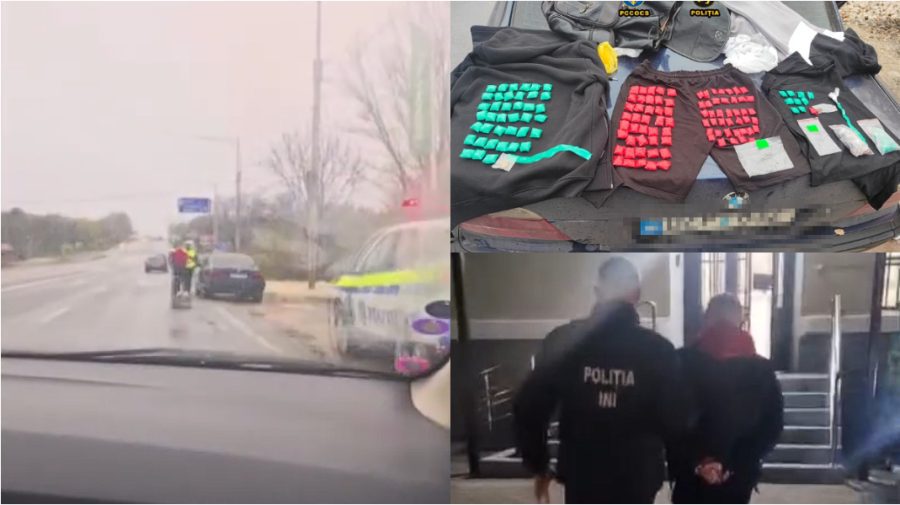 VIDEO Captură impresionantă de droguri găsită într-un BMW: Două persoane, încătușate de polițiști