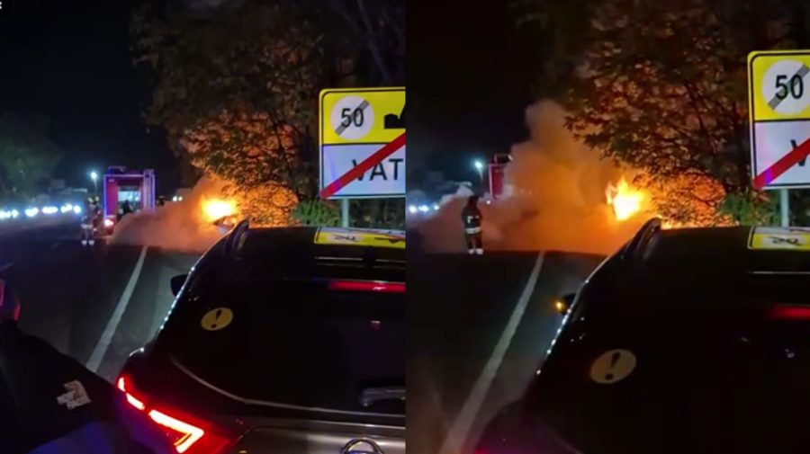 Noii detalii despre incendiul de la Vatra: Mașina a luat foc după ce șoferul s-a izbit de un obstacol