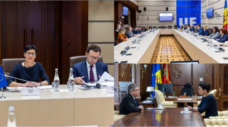 Marta Kos s-a întâlnit cu Igor Grosu și membrii Comisiei pentru integrare europeană. Subiectele discutate