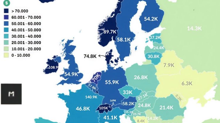 PIB-ul pe cap de locuitor în Europa: Moldova și Ucraina în zona roșie a sărăciei